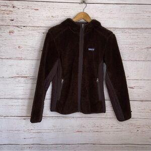 Patagonia vintage Retro-X deep pile hooded fleece jacket